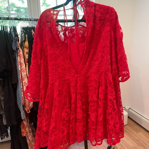 Free People Le Fleur Mini NWT Red Size XS - Picture 8 of 10